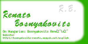 renato bosnyakovits business card